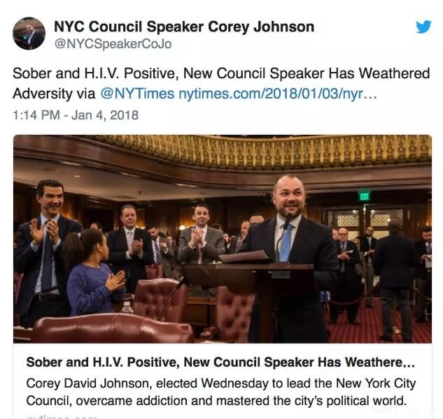 纽约历史新页 | 他是出柜同志、是爱滋病毒携带者，但他却当选纽约市议长！ - 51虹马