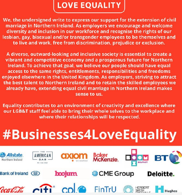 【今日国际同志新闻】大企业要求北爱尔兰承认同性婚姻等 - 51虹马
