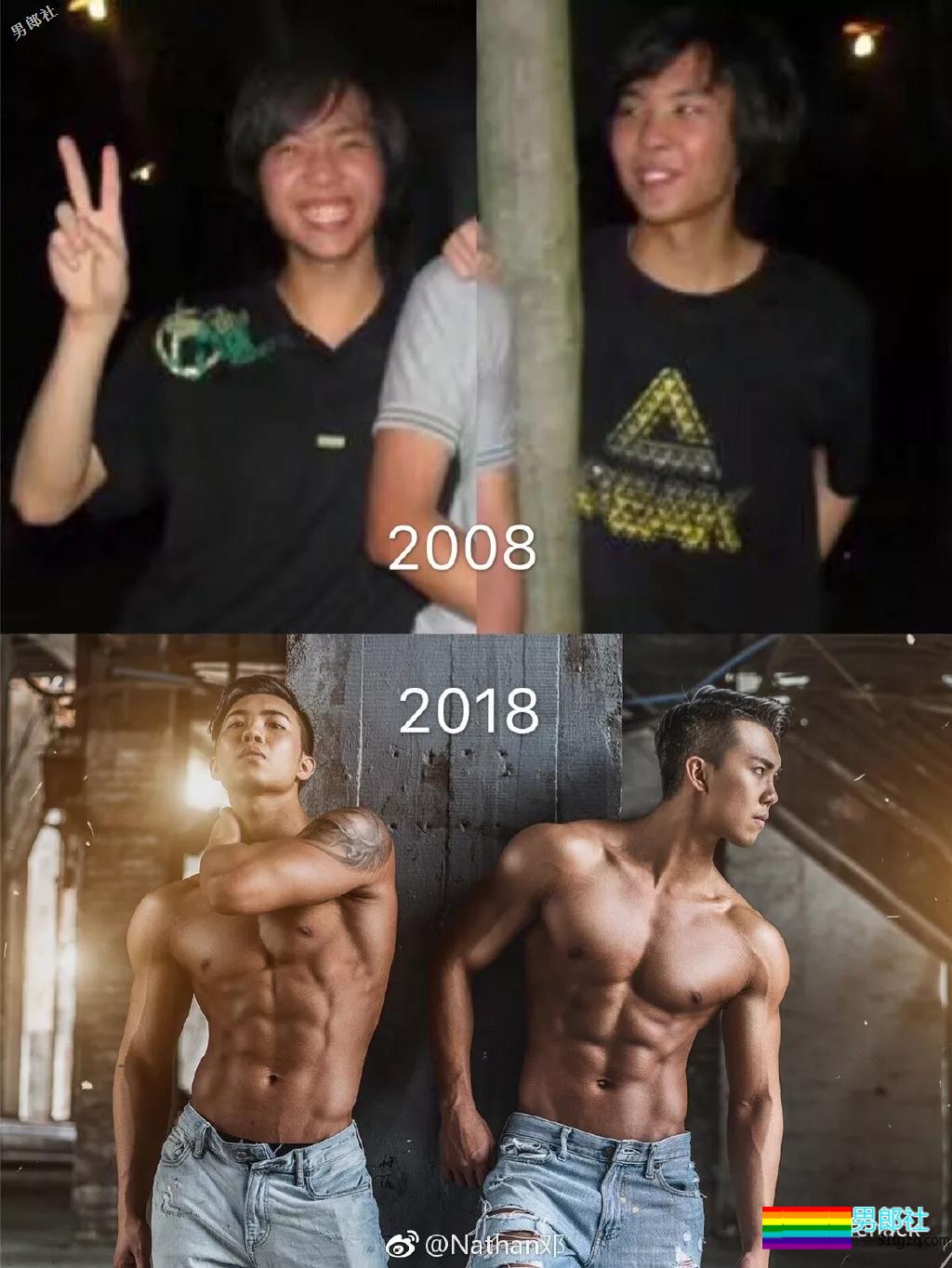 吴彦祖彭于晏晒“十年前后对比”，肌肉男坐不住了！ - 51虹马