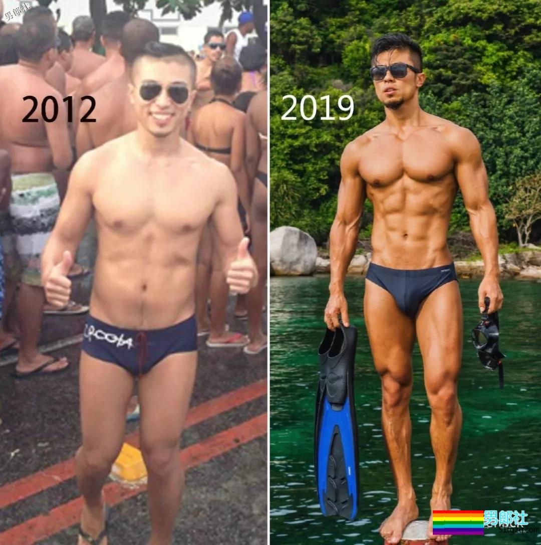 吴彦祖彭于晏晒“十年前后对比”，肌肉男坐不住了！ - 51虹马