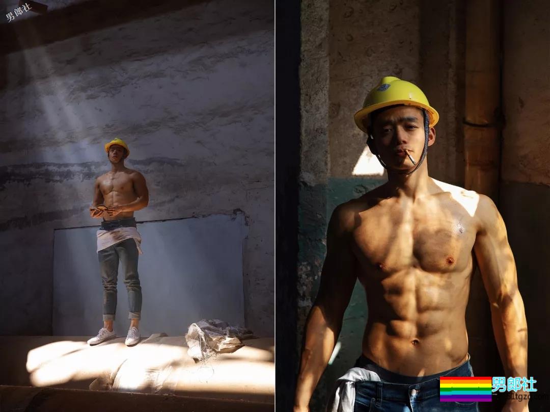 废旧工厂里偶遇一枚肌肉工人后...... - 51虹马