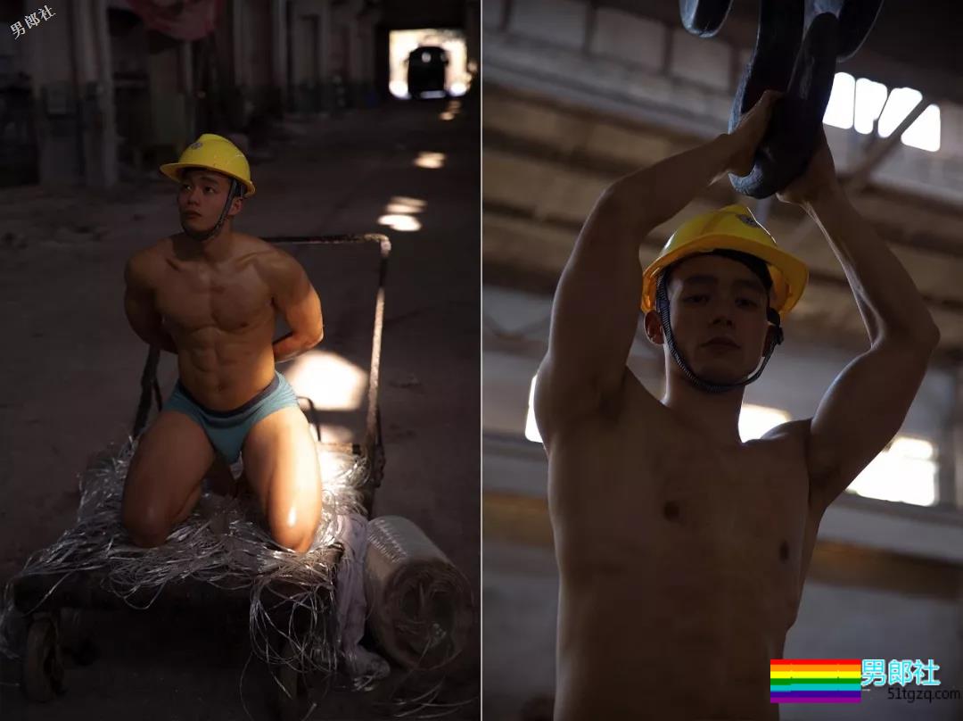 废旧工厂里偶遇一枚肌肉工人后...... - 51虹马