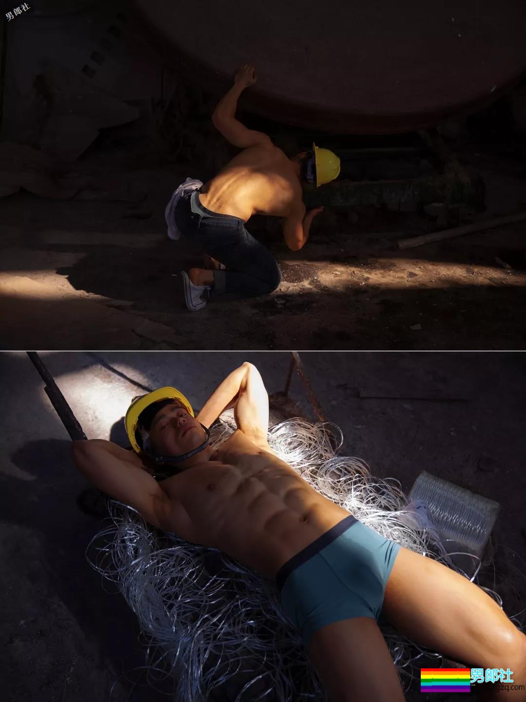 废旧工厂里偶遇一枚肌肉工人后...... - 51虹马