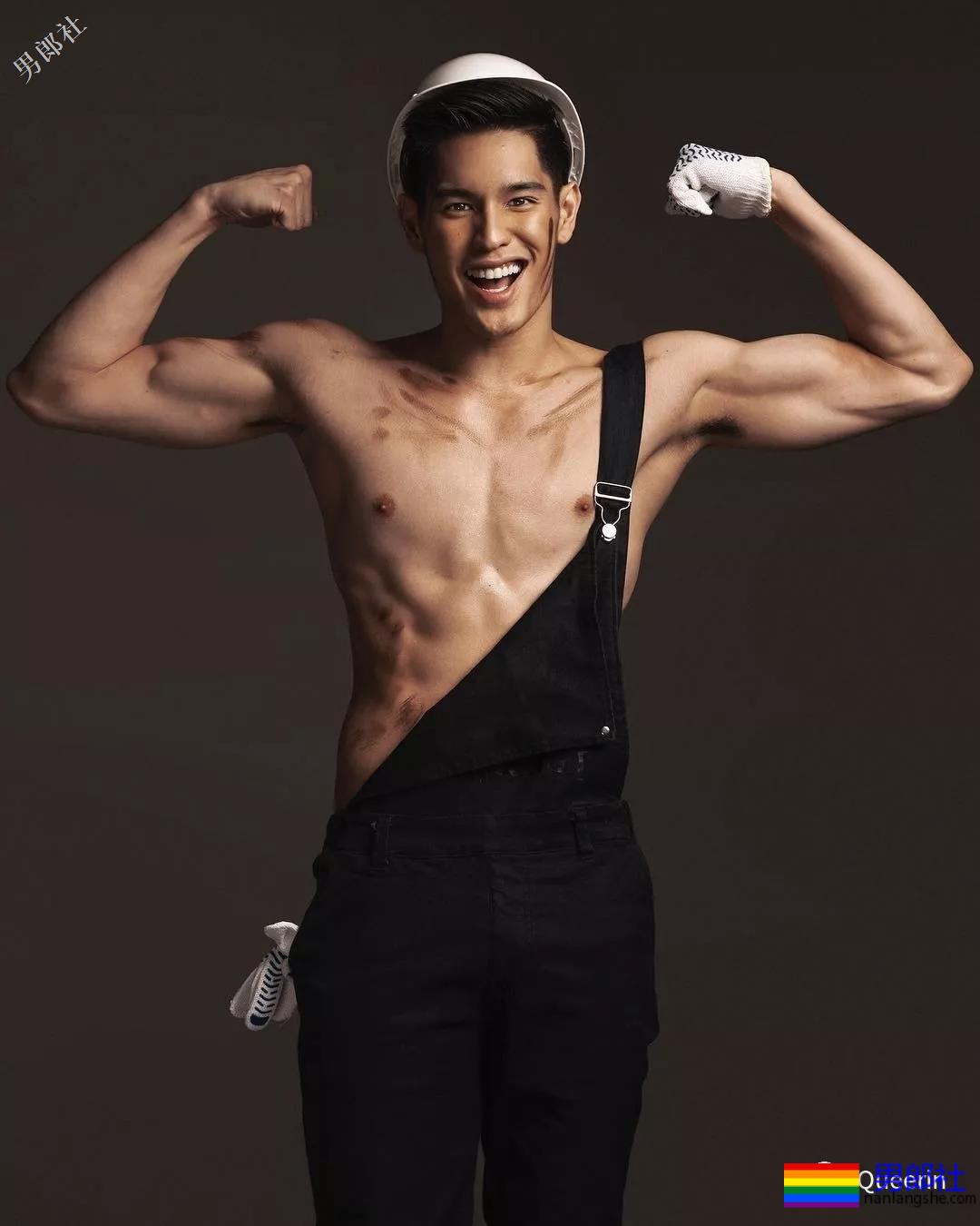 紧身衣男模毫无亮点，还是变身装修工才可以啊！ - 51虹马