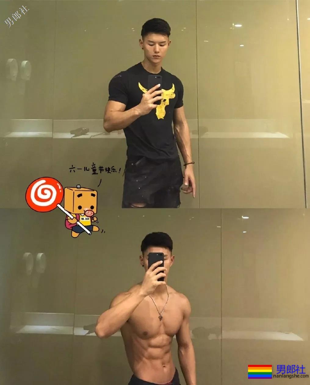 健身房更衣室害羞的肌肉帅哥换衣服啦！ - 51虹马