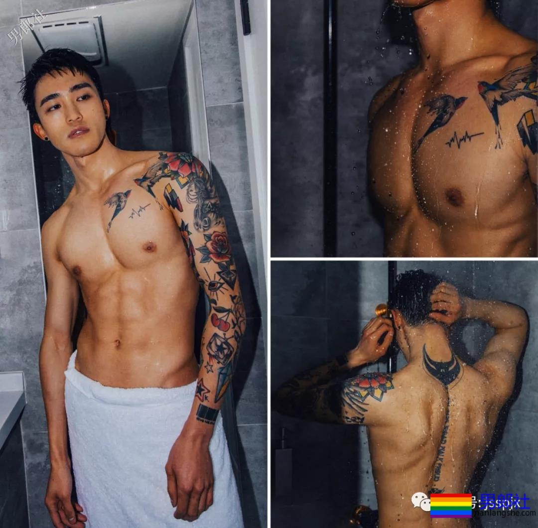 公狗腰的肌肉小哥纹身真好看！ - 51虹马