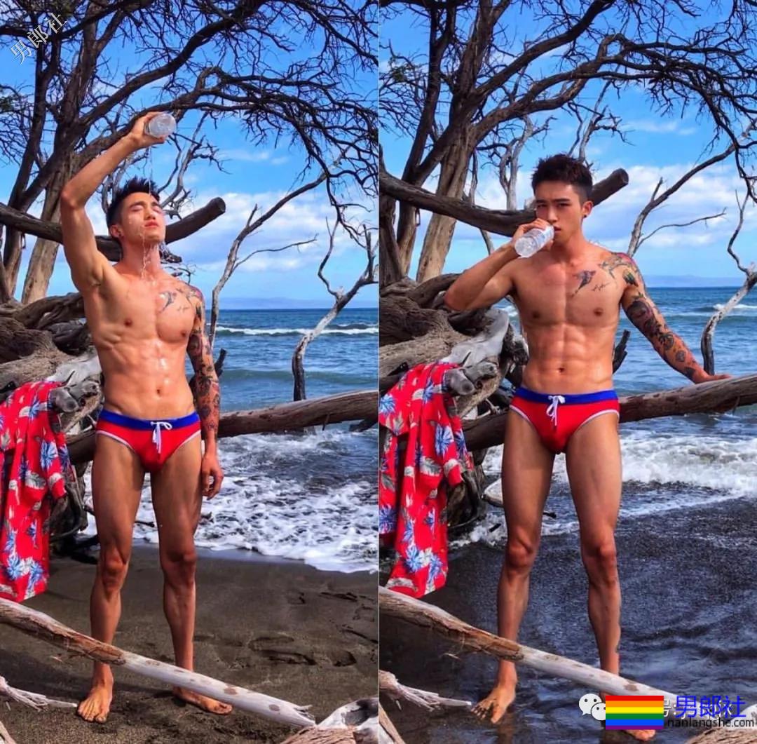 公狗腰的肌肉小哥纹身真好看！ - 51虹马