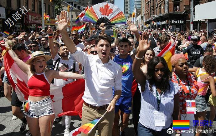 加拿大总理特鲁多参加多伦多市LGBT骄傲游行 - 51虹马