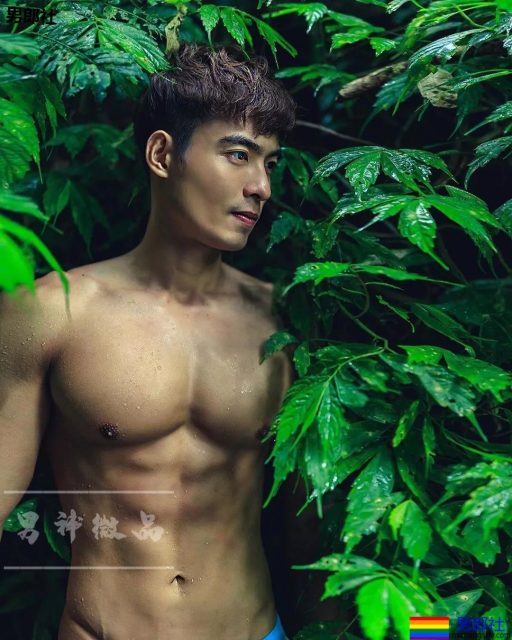 板腹迷彩肌肉小哥真挺，大胸肌身材太突出了吧!可口~ - 51虹马