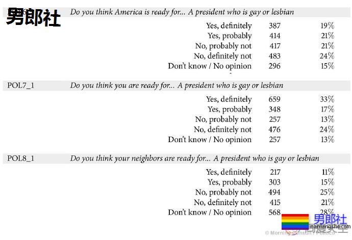 民调:如果是总统是同性恋,半数美国人能接受 - 51虹马 民调:如果是总统是同性恋,半数美国人能接受 - 51虹马
