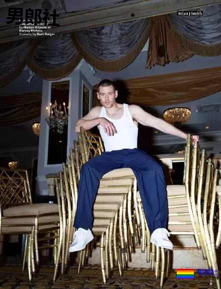 寸头肌肉大胸肌的男星Brian，在《Attitude》中出柜了！ - 51虹马