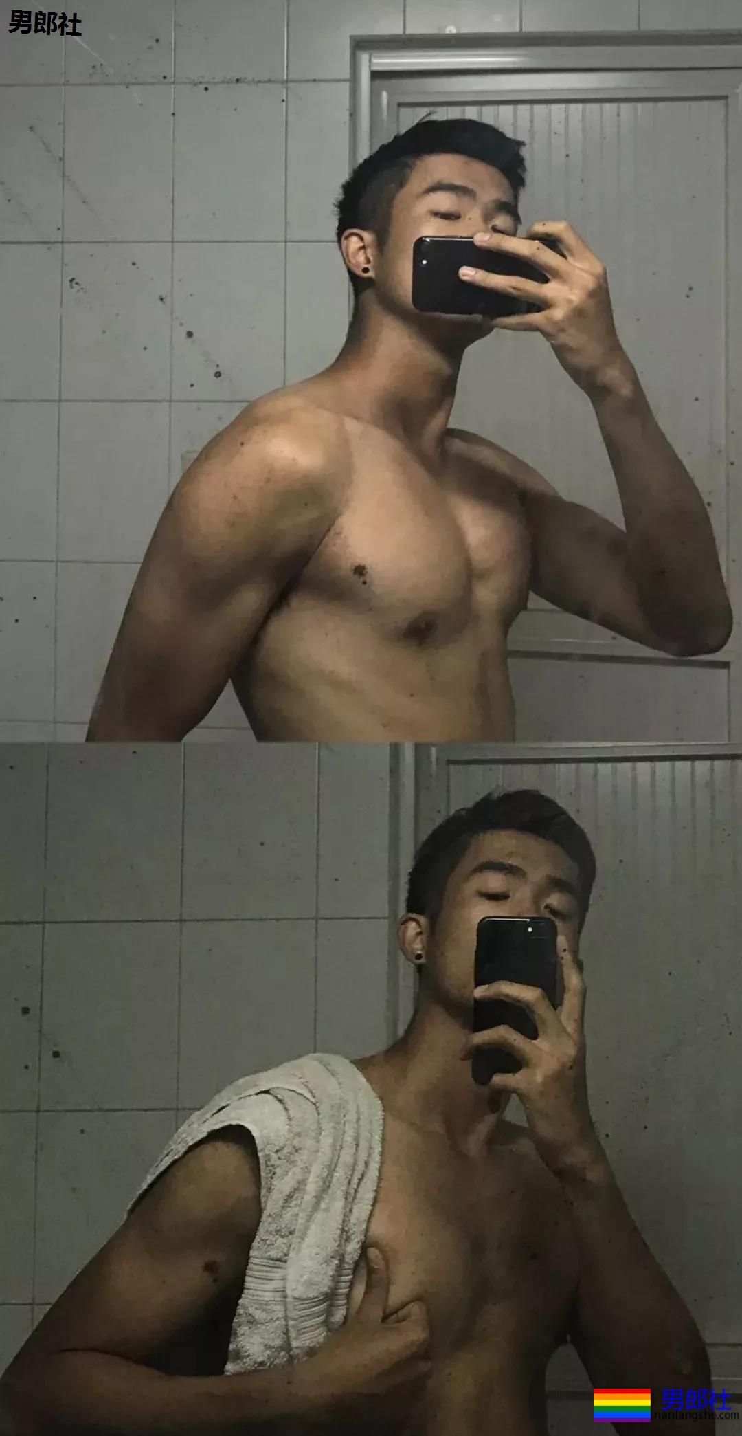 更衣室的00后正装肌肉男！这身材发育的太棒了！ - 51虹马