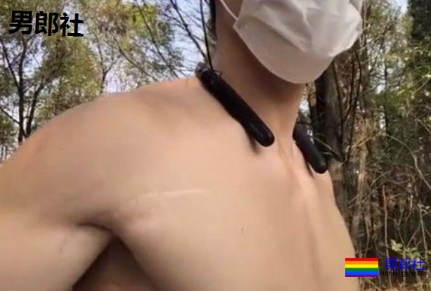 小狼狗基友约我爬山，边爬边脱光玩起了天体-51虹马