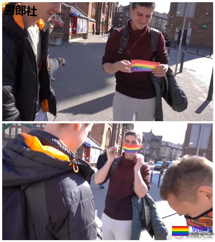 波兰：同性伴侣街头免费送彩虹口罩 - 51虹马