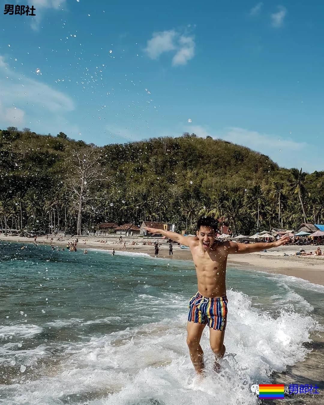 穿泳裤比陈艾森还好看的男模，找了位肌肉工程师当老公 - 51虹马