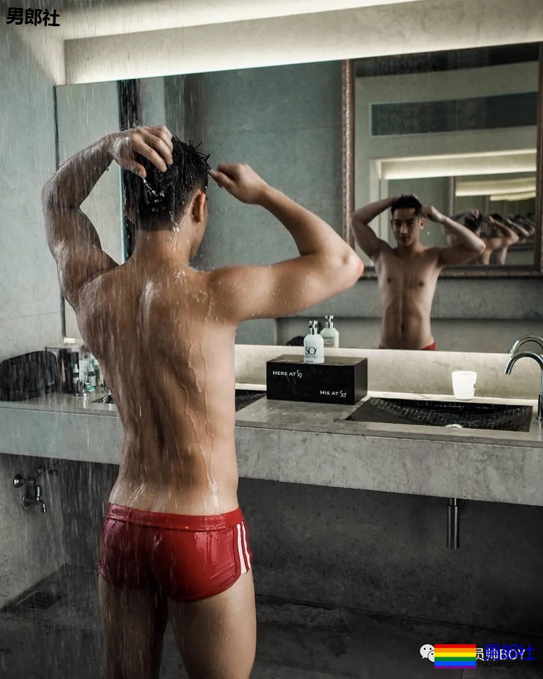 穿泳裤比陈艾森还好看的男模，找了位肌肉工程师当老公 - 51虹马