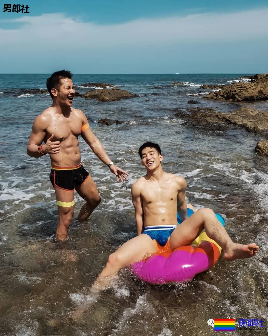 穿泳裤比陈艾森还好看的男模，找了位肌肉工程师当老公 - 51虹马