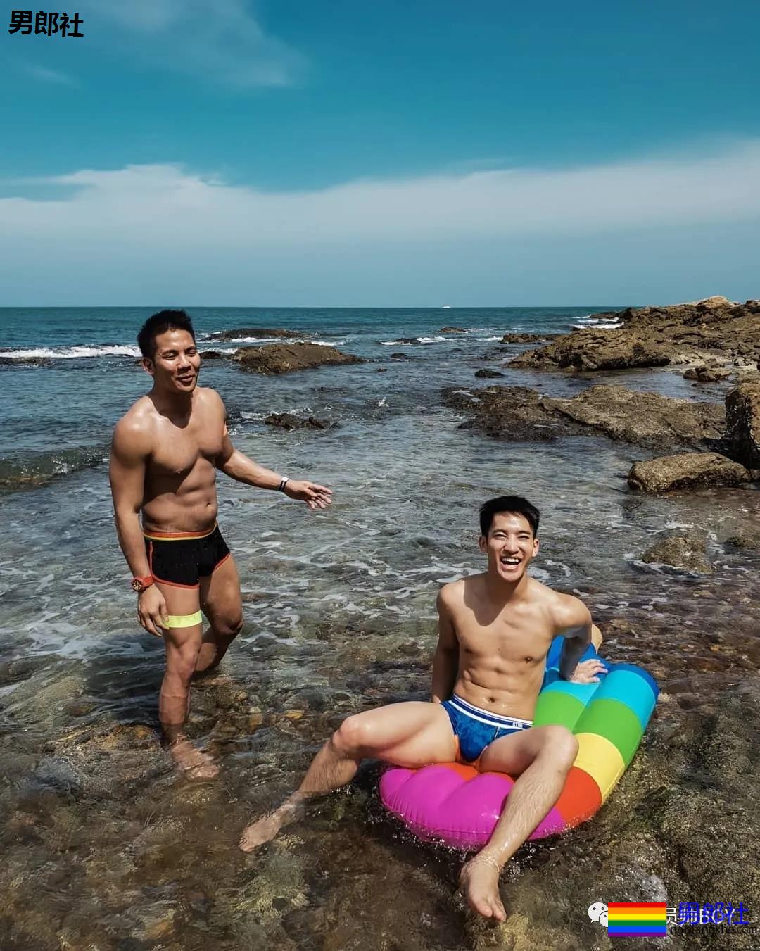 穿泳裤比陈艾森还好看的男模，找了位肌肉工程师当老公 - 51虹马