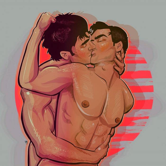 性感男同志IG插画炽热情欲 - 51虹马