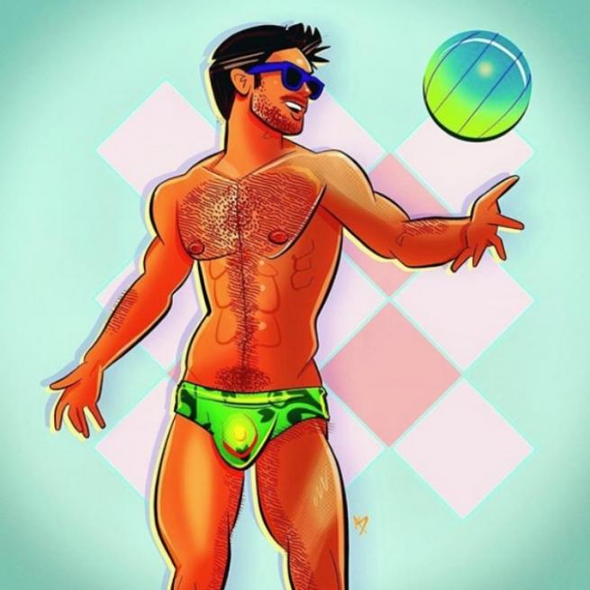 性感男同志IG插画炽热情欲 - 51虹马