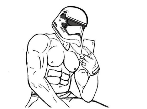 帝国风暴兵爱上裸体自拍？澳洲艺术家用线条画出星战浓浓腐味 - 51虹马