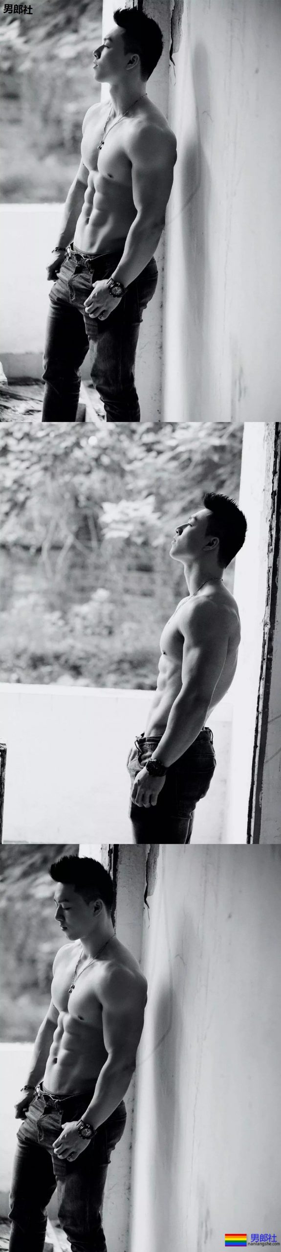 楼道里那个穿牛仔裤的肌肉男！ - 51虹马