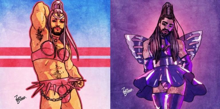 美漫英雄宝可梦大变身！外国插画家二创动漫角色 露毛性感搔首弄姿恶趣味十足 - 51虹马