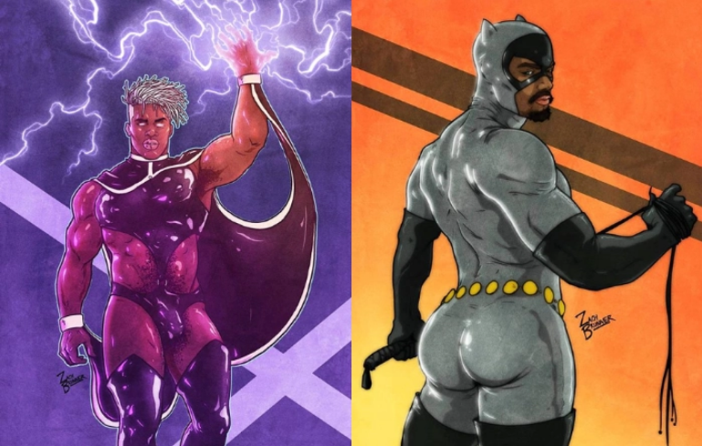 美漫英雄宝可梦大变身！外国插画家二创动漫角色 露毛性感搔首弄姿恶趣味十足 - 51虹马