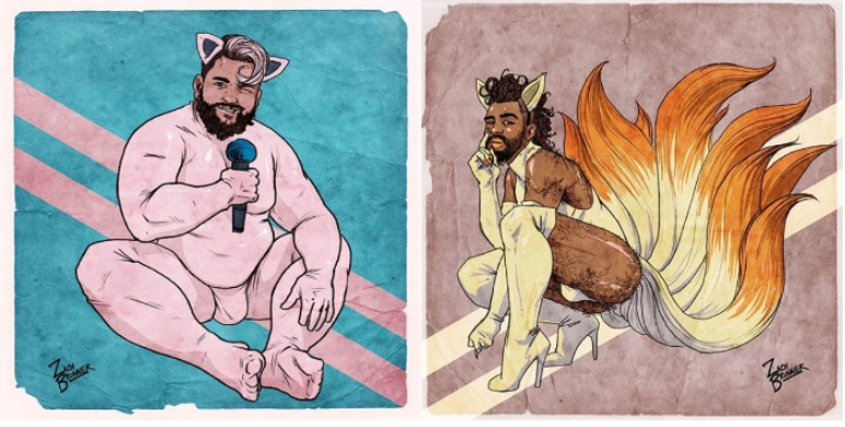 美漫英雄宝可梦大变身！外国插画家二创动漫角色 露毛性感搔首弄姿恶趣味十足 - 51虹马