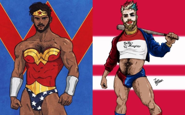 美漫英雄宝可梦大变身！外国插画家二创动漫角色 露毛性感搔首弄姿恶趣味十足 - 51虹马