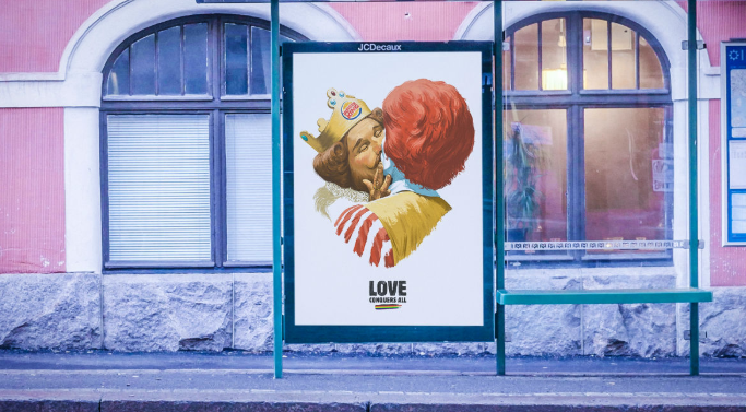 世纪大和解？芬兰汉堡王激吻麦当劳叔叔：爱征服一切！-51虹马