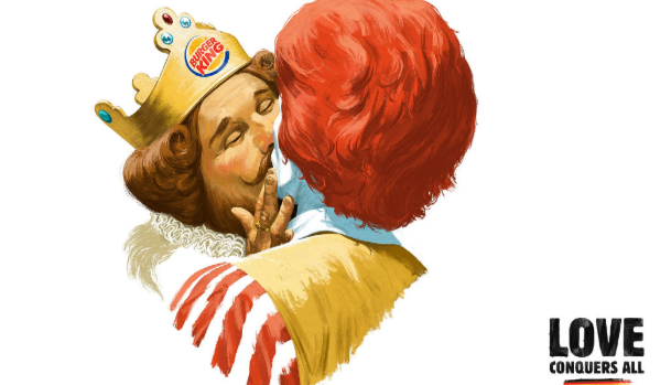 世纪大和解？芬兰汉堡王激吻麦当劳叔叔：爱征服一切！ - 51虹马