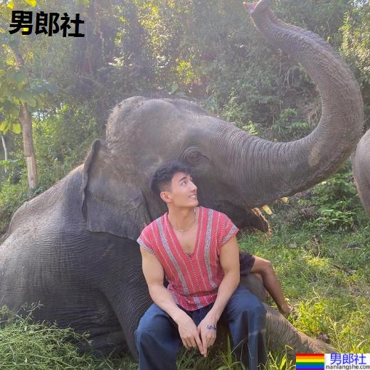 纯白曼谷内裤男模和皮皮宠物秀出好肌肉：赵中齐 Jasper - 51虹马