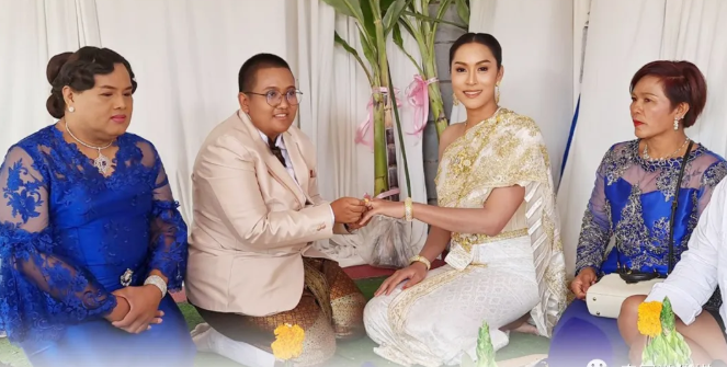 泰女同迎娶变性美女 亲朋好友送祝福-51虹马