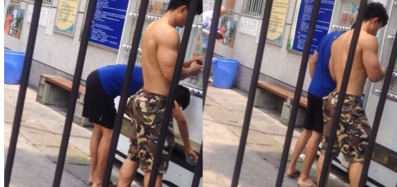 网友抓拍不穿上衣的肌肉男，这也太壮硕了！-51虹马