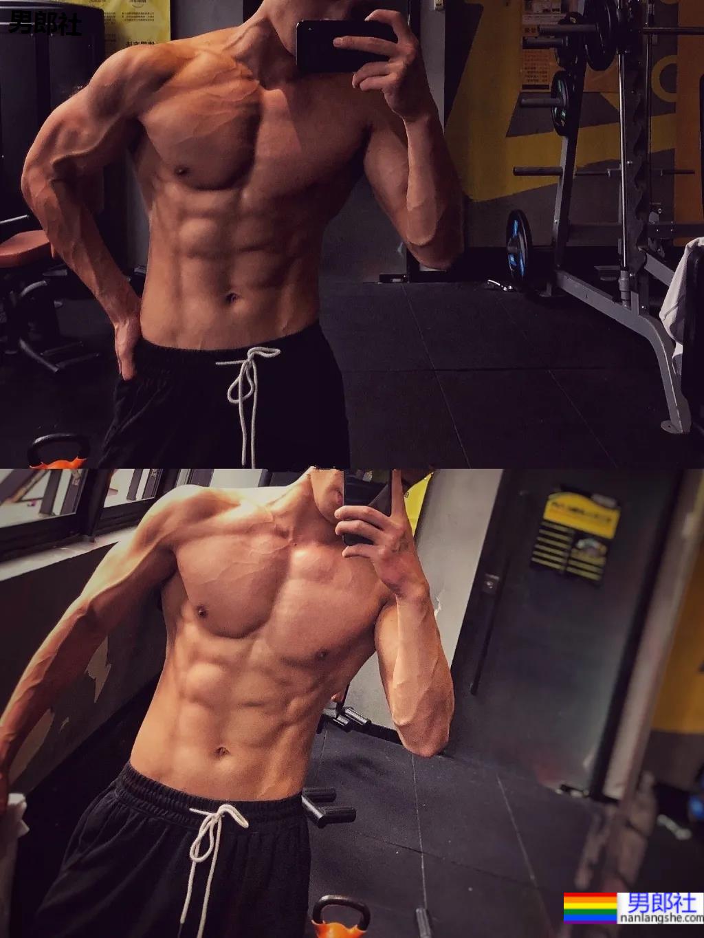 谢梓秋露脸力捧体院毕业教练，腱子肉体育生这腹肌简直绝了！ - 51虹马