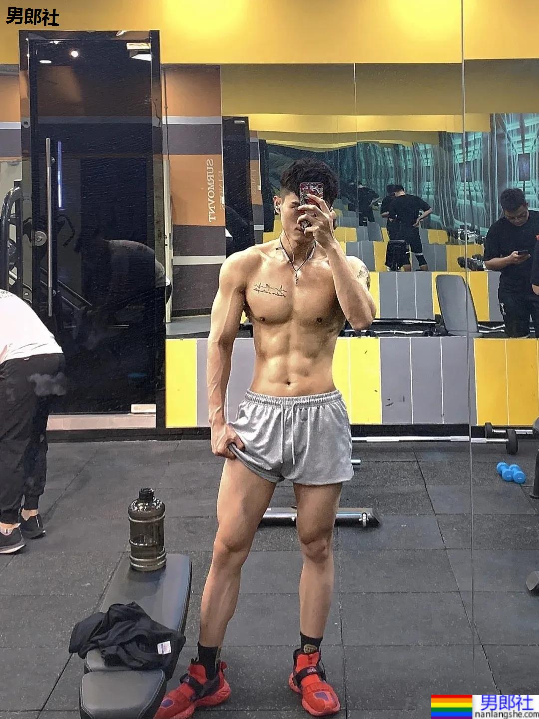 182体育系腹肌小狼狗，这薄肌身材让人不淡定了! - 51虹马