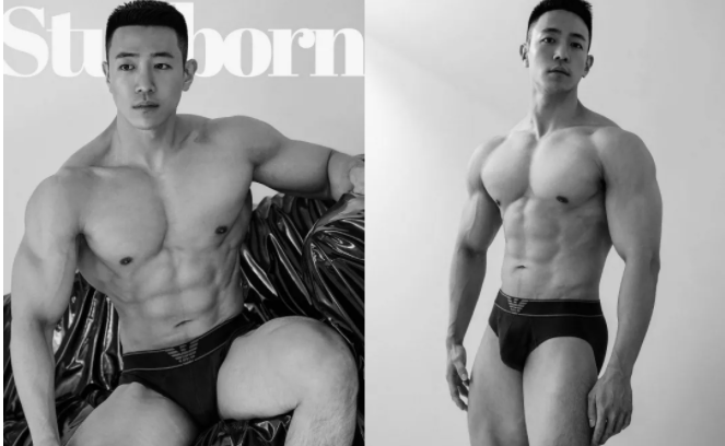 正装肌肉小哥引发舔屏，曾经的“素人整容模板”身材好成这样了！-51虹马