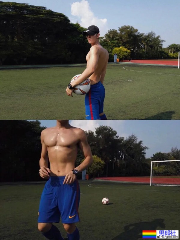 足球小哥不穿衣服也太好看了，这小胸肌藏不住了 - 51虹马