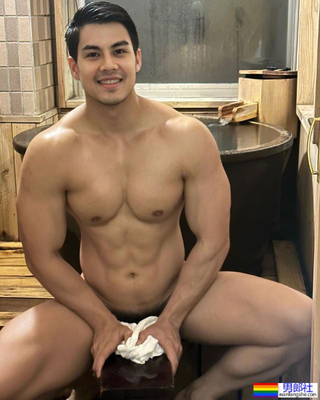 日式澡堂大方露！ 筋肉理工男：Nawin Wannvong - 51虹马