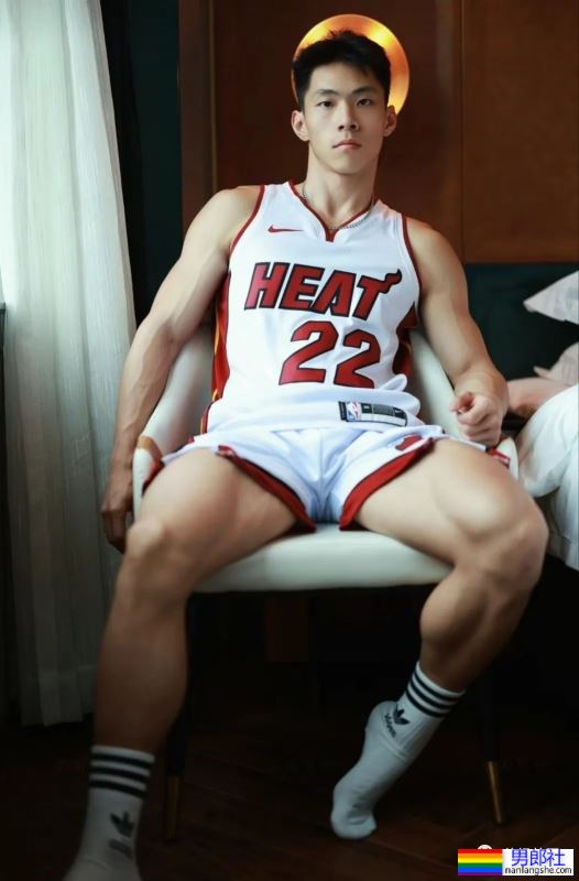 肌肉篮球小哥穿白袜拍写真，很多好看的图都裂了！ - 51虹马