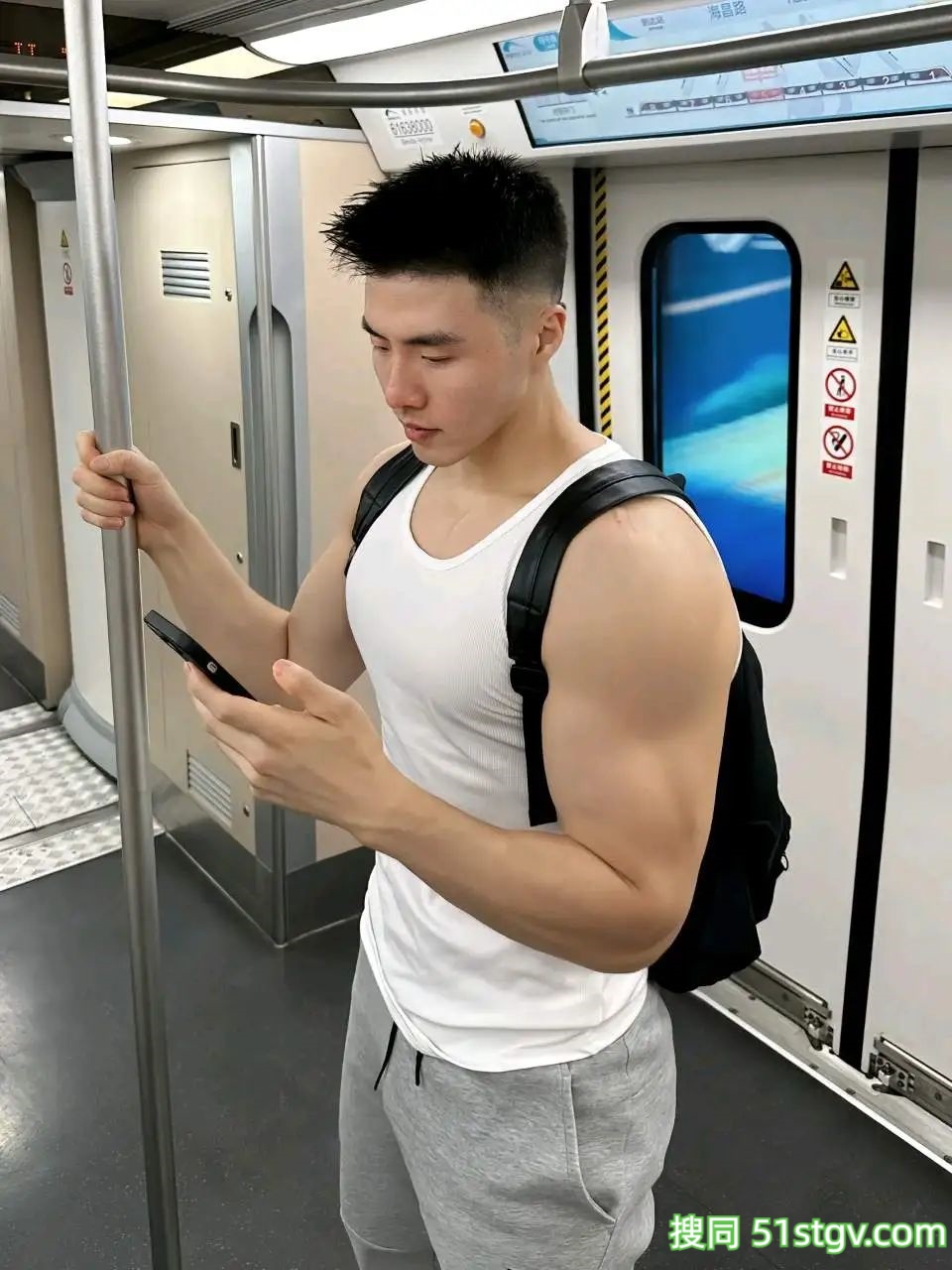 帅哥图集｜壮实的大哥哥，健身身材棒 - 51虹马