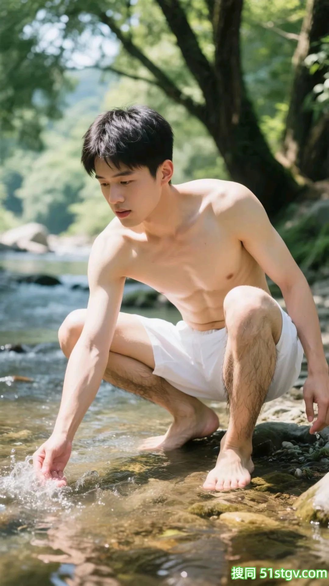 阳光大男孩，山林小溪玩水 - 51虹马