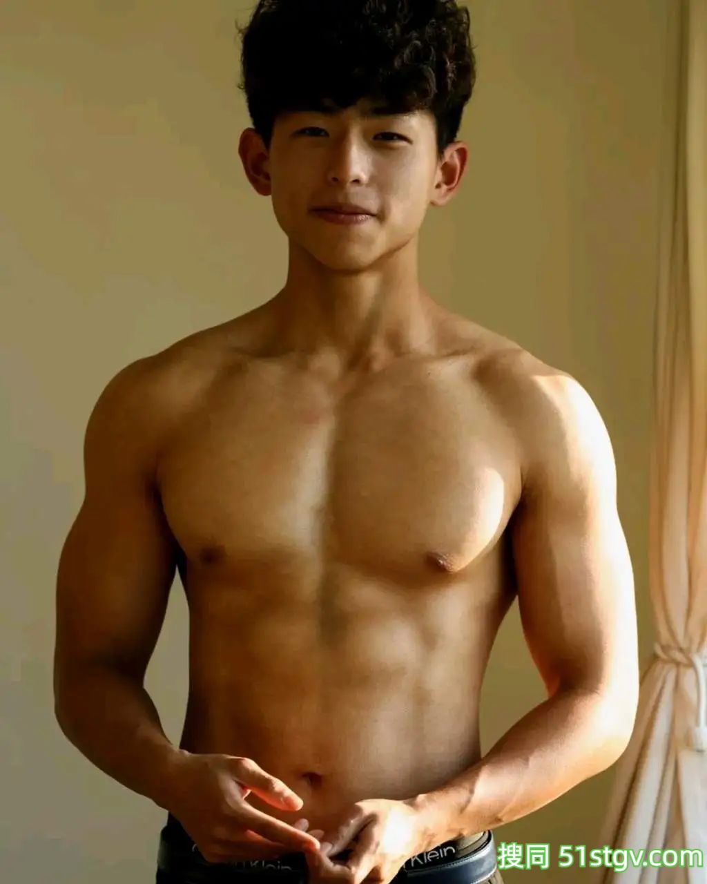 十七岁的小卷毛，黑皮体育生 - 51虹马