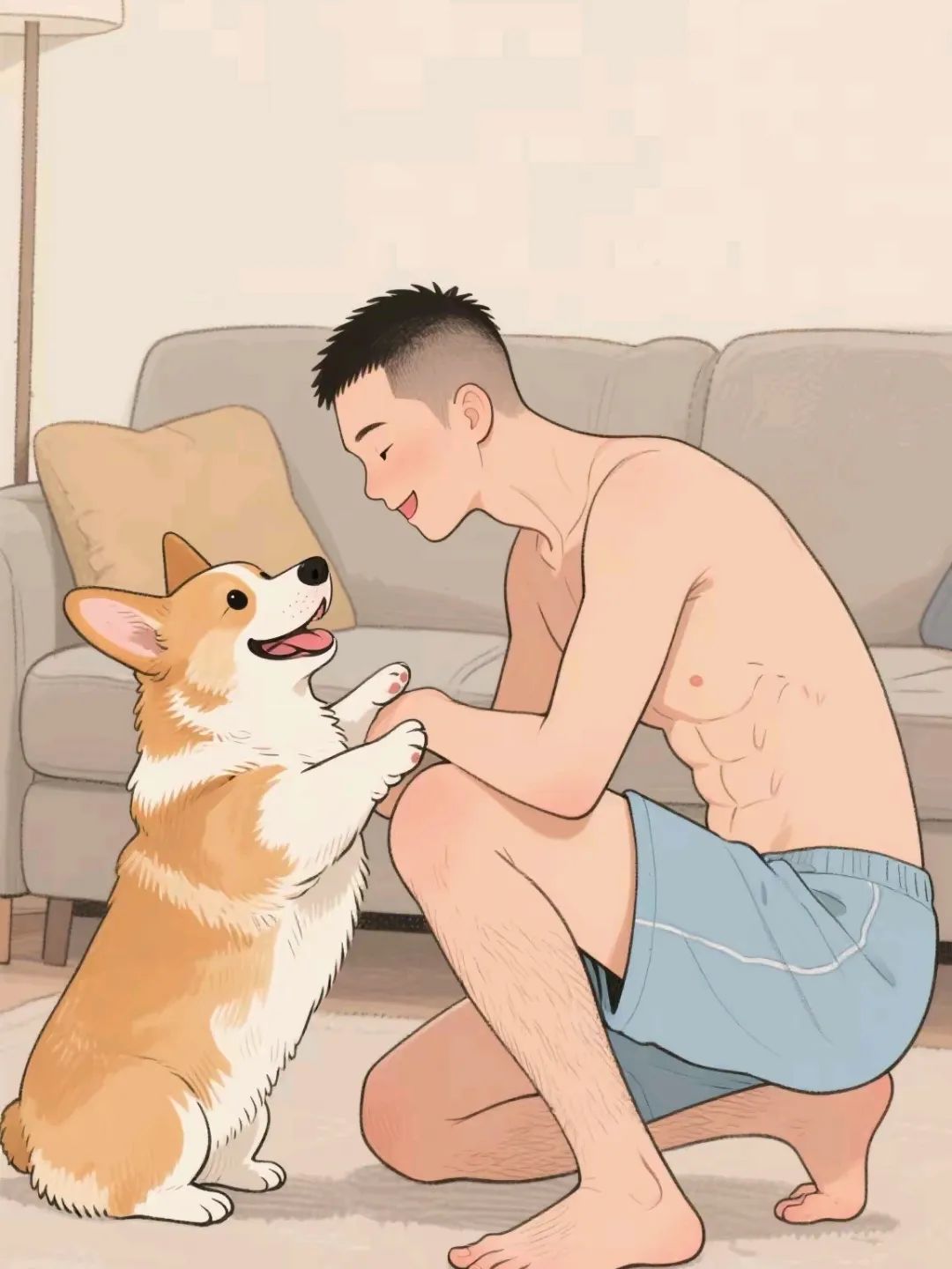 肌肉男孩与小柯基-51虹马