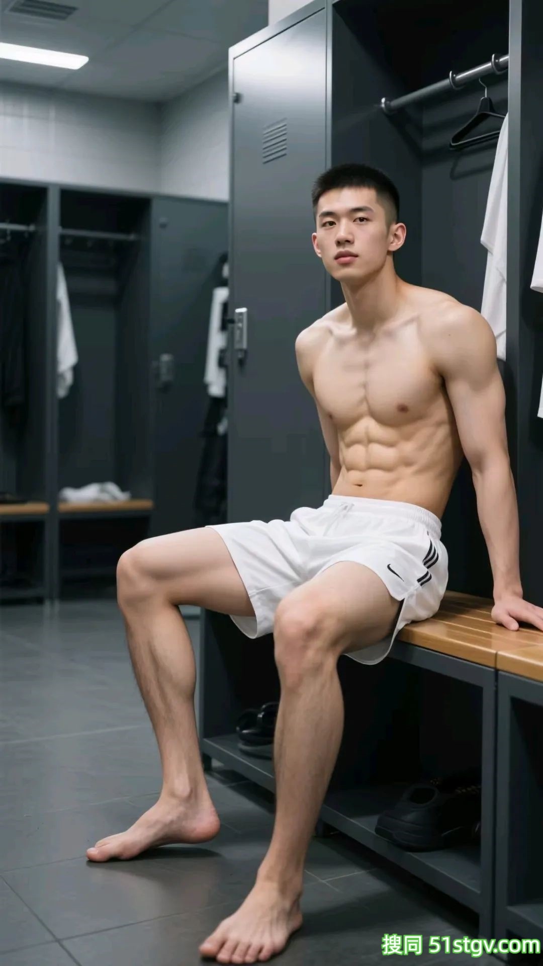 健身房里的短发直男，清爽帅气-51虹马