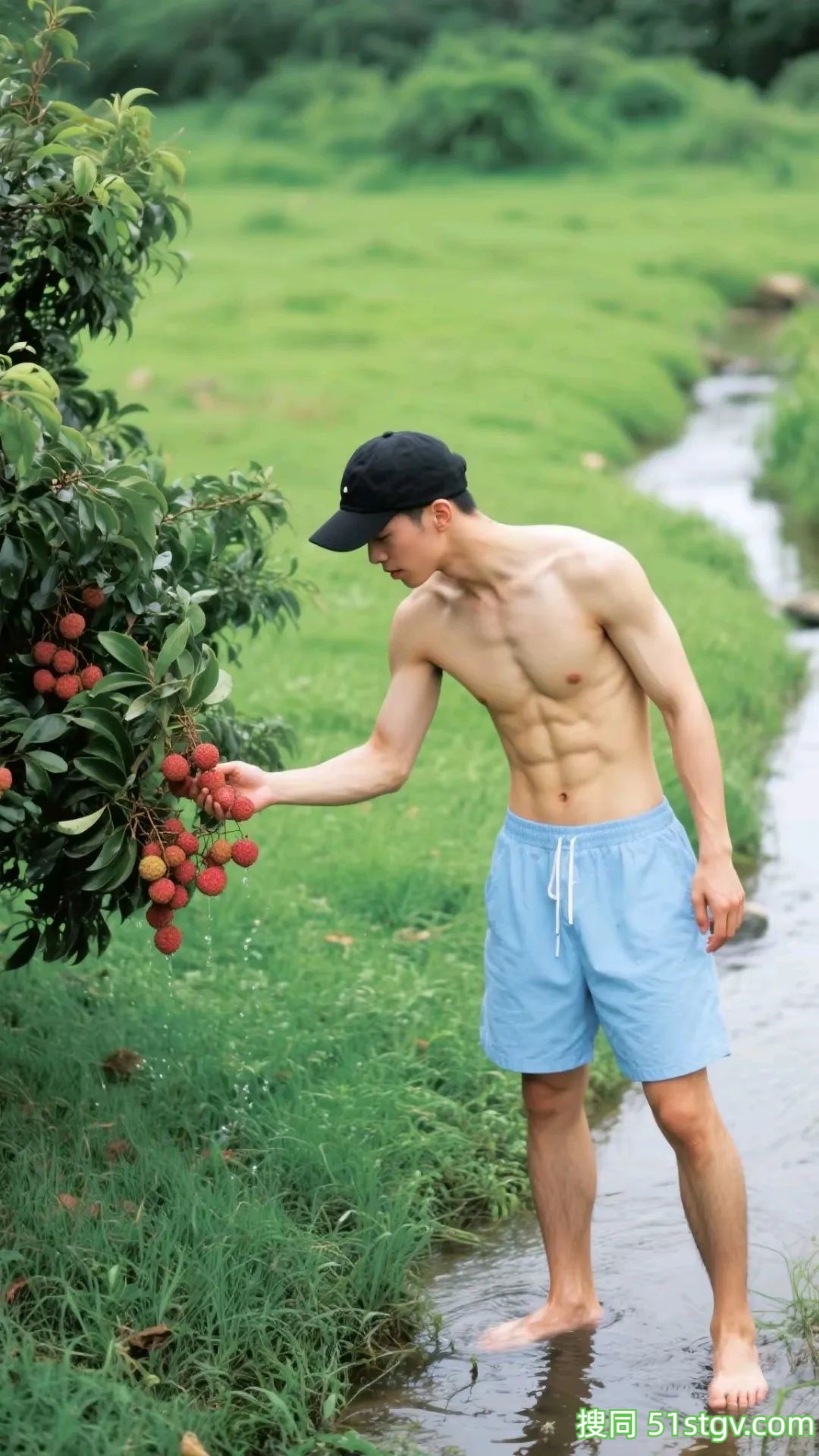 小哥哥果园摘荔枝，好诱人 - 51虹马