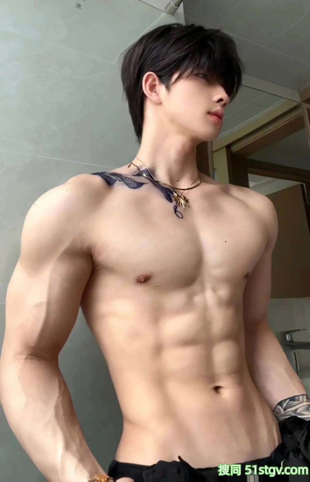 小奶狗的脸，大狼狗的身材，宽肩窄腰 - 51虹马