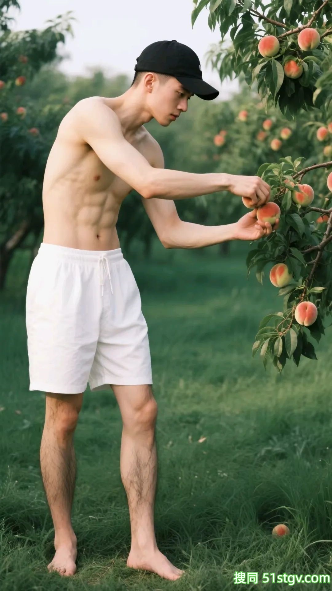 小哥哥到果园摘桃子 - 51虹马