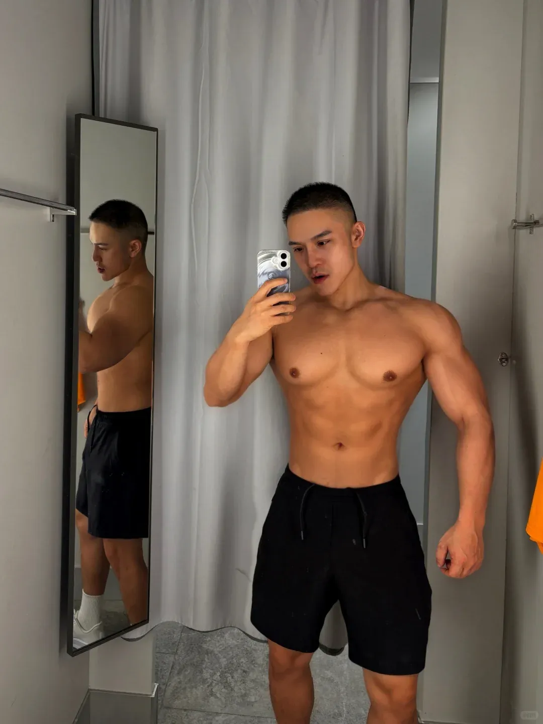 广东子弹肌大狼狗，麒麟臂大捷豹，man味十足的脂包肌，宽肩窄腰泳裤圣体-51虹马